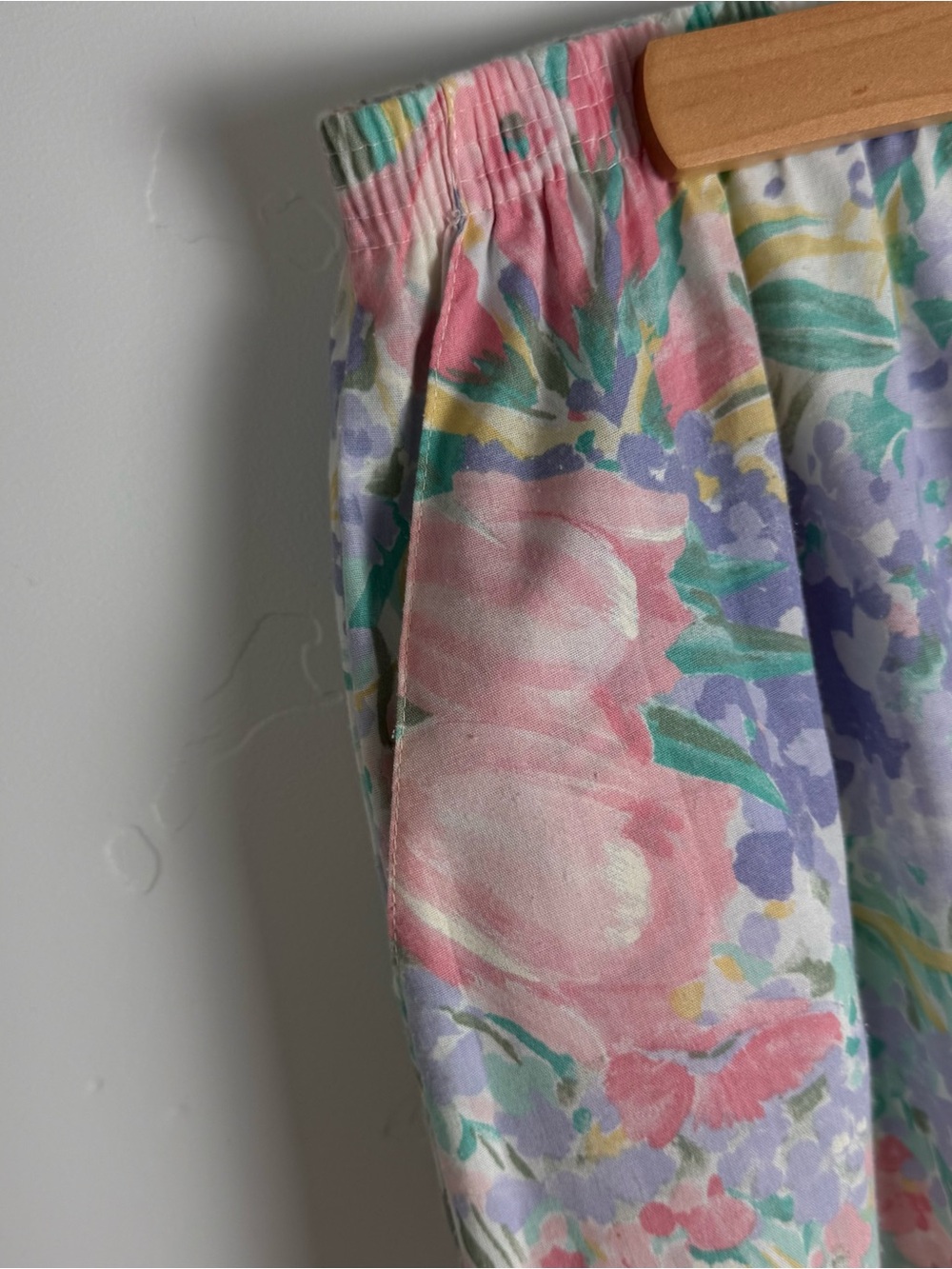 Alfred Dunner Vintage 90s Pastel Floral Watercolor Midi Skirt Cottagecore Sz 16 - Picture 3 of 9